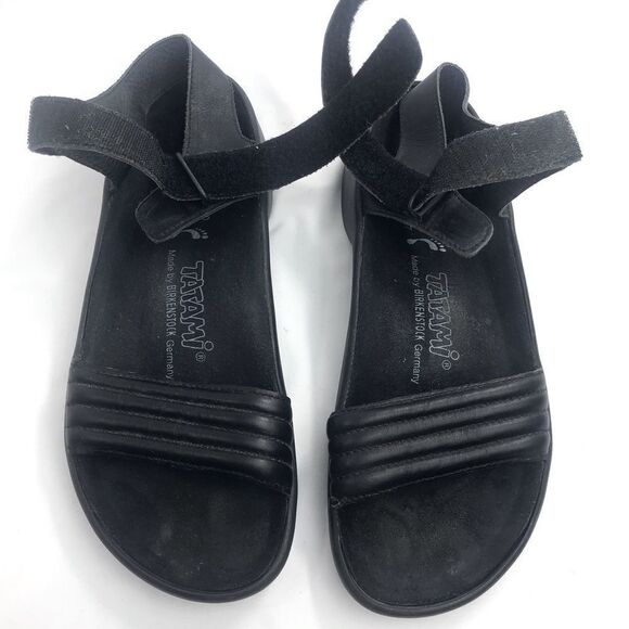 Birkenstock Tatami Black Soft Leather Unisex Sandals - Picture 9 of 13